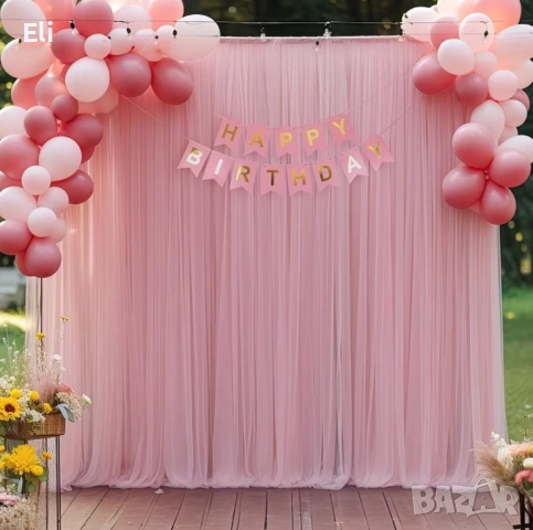 Пепелно розов тюл , снимка 2 - Други - 53607710