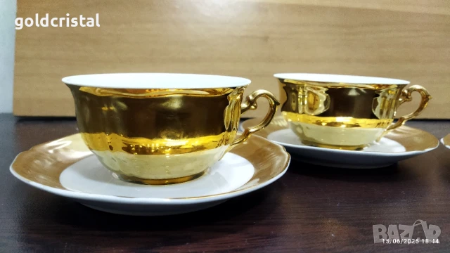 стар български порцелан чаени чаши барок , снимка 4 - Антикварни и старинни предмети - 21899109