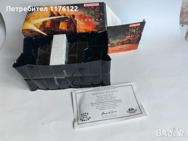 Matchbox Мачбокс MOY '47 Citroen Fire Van Ситроен Ван Пожарна Нов С Кутия , снимка 2 - Колекции - 41722068