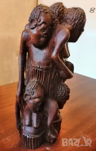 Африканска статуетка от екзотично дърво, снимка 4 - Статуетки - 39532071