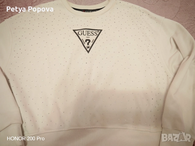 Блуза Guess с камъчета, снимка 4 - Блузи с дълъг ръкав и пуловери - 52967921