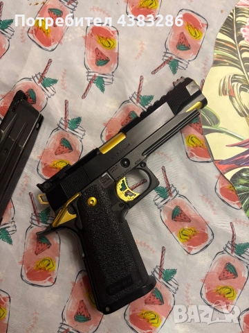 Продавам аерсофт пистолет TOKYO MARUI HI-CAPA 5.1GOLD, снимка 2 - Въздушно оръжие - 52712443