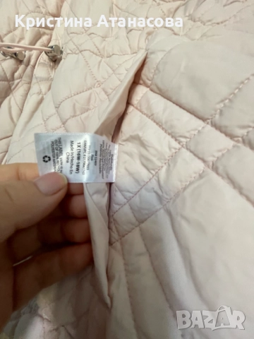 Прекрасен нежнорозов елек – шушляк с пухена подплата, снимка 5 - Елеци - 52500826