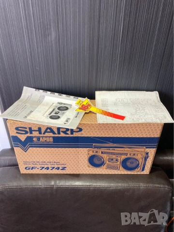 SHARP GF-7474Z VINTAGE RETRO BOOMBOX радио  касетофон, снимка 2 - Радиокасетофони, транзистори - 53244298