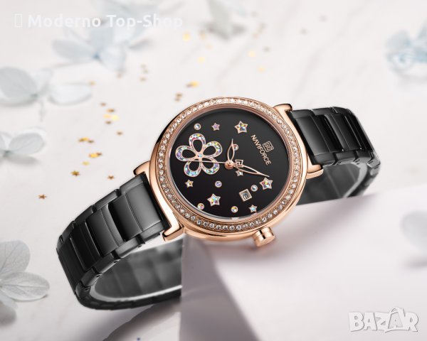 Дамски часовник NAVIFORCE Oculus Black/Gold 5016 RGB., снимка 4 - Дамски - 34738926