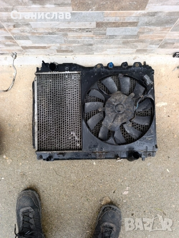 Воден радиатор с перка и радиатор с перка за климатик хонда сивик 7 2005г 1.7 дизел, снимка 2 - Части - 52368468