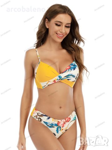 Дамски бански костюм с флорален принт, 9цвята, снимка 9 - Бански костюми - 41415609