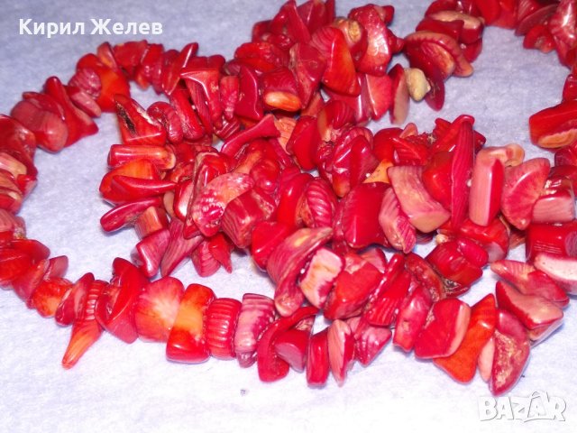 ПРЕКРАСНО СКЪПОЦЕННО ВИНТИДЖ АРТ КОЛИЕ от НАТУРАЛЕН ЧЕРВЕН КОРАЛ БИЖУ РЪЧНА ИЗРАБОТКА 15376, снимка 15 - Колиета, медальони, синджири - 41753198