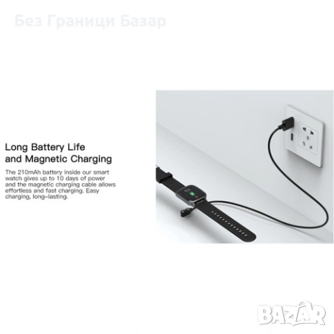 Нов черен Letscom ID205S смарт часовник фитнес тракер пулс нотификации, снимка 6 - Смарт гривни - 53734183