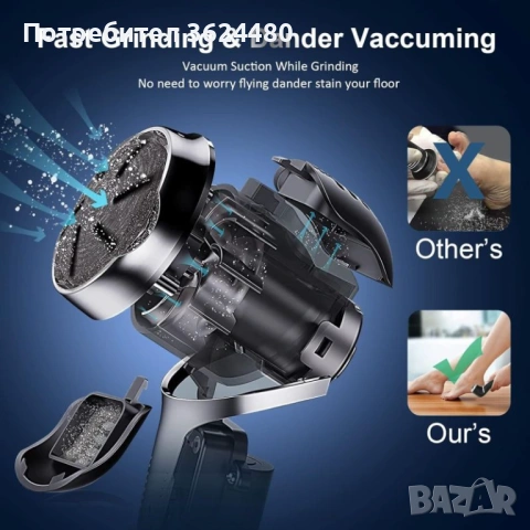 LCD електрическа пила за пети с миеща се глава  4827, снимка 5 - Електрически пили за пети - 53269947