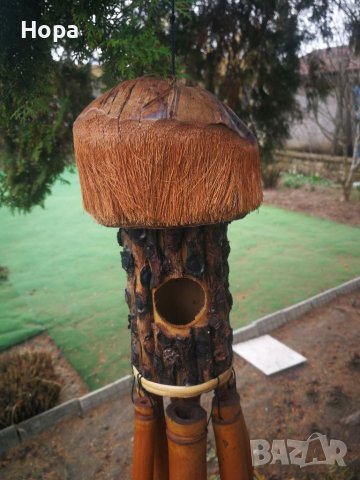Вятърен звънец от дърво Къщичка , снимка 3 - Градински мебели, декорация  - 36680083