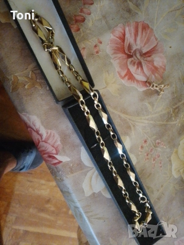 Златен синджир 14к проба 585 20 гр бартер за кола мотор кола за части не е турско злато заменям, снимка 2 - Колиета, медальони, синджири - 53284906