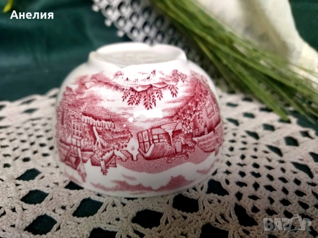 Англия в червено плата и чинии, снимка 12 - Чинии - 53205542