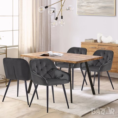 Висококачествени трапезни столове тип кресло CLIPOP C-U-DC-0085GY, снимка 6 - Столове - 42394639