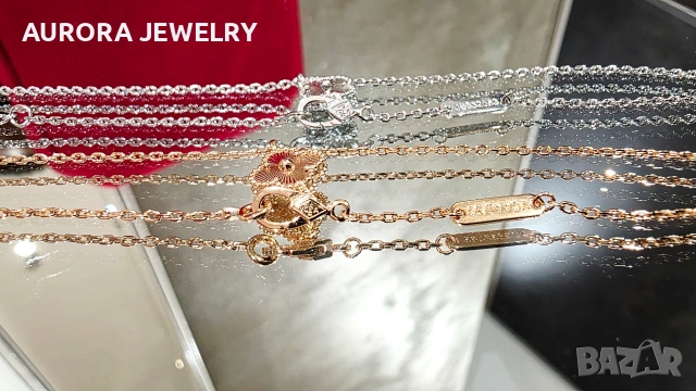 Van Cleef & Arpels VCA Gold Clear Sweet Alhambra Clover Дамско Колие, снимка 12 - Колиета, медальони, синджири - 53405071