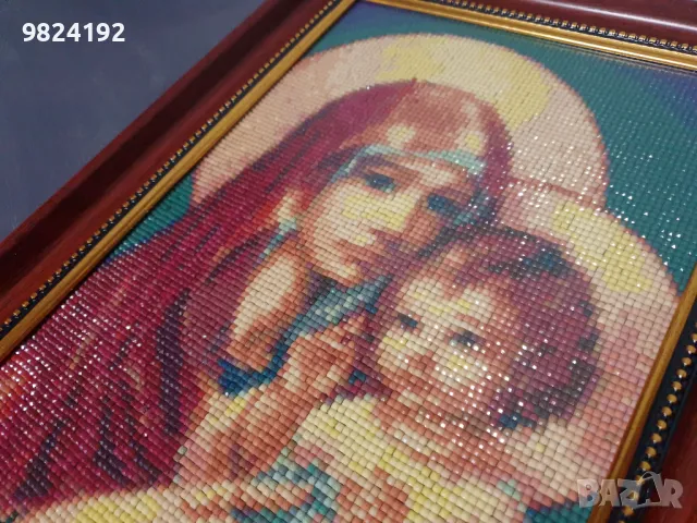 Гоблен Богородица мъниста, снимка 4 - Гоблени - 48026631