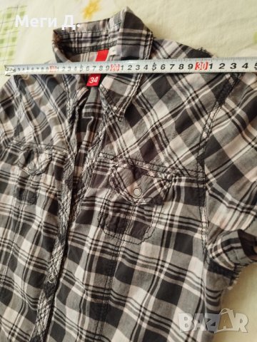 Дамски черни панталонки р-р 27, 26+подарък риза S, XS, снимка 6 - Къси панталони и бермуди - 40973077