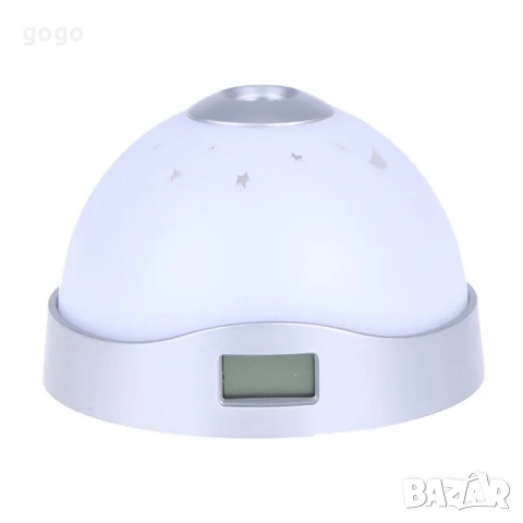 Детска лампа с прожектор „Нощно небе“ – магическа светлина и часовник в едно