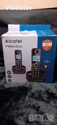 Безжичен DECT телефон Alcatel F860 Duo