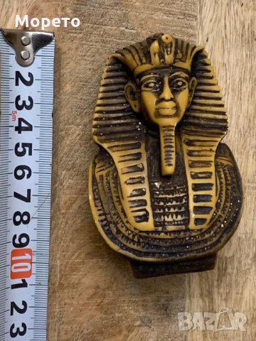 Стара масивна египетска статуетка от алабастър-Тутанкамон, снимка 3 - Други ценни предмети - 35856462