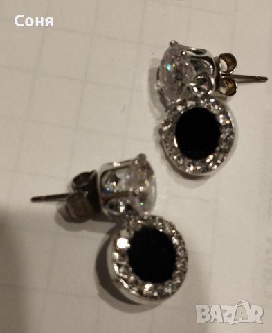 Нежни обеци, обици с камъни , снимка 3 - Обеци - 40315375