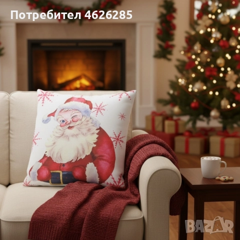 Коледни декоративни калъфки за възглавници – 7 уникални празнични дизайна, 45×45 см - 6бр в комплект, снимка 3 - Декорация за дома - 52091953