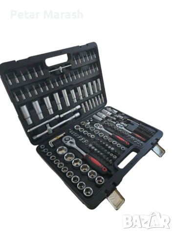 Комплект инструменти KraftWorld гедоре 172 части – хром-ванадиева стомана, снимка 2 - Куфари с инструменти - 50681177