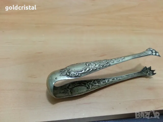 стара посребрена щипка , снимка 3 - Антикварни и старинни предмети - 49691246