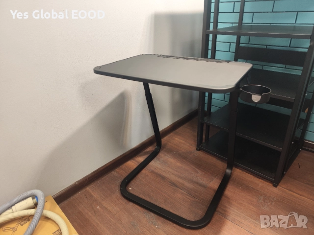 SAIJI помощна маса с регулируема височина и поставка за чаша, снимка 10 - Маси - 52803703