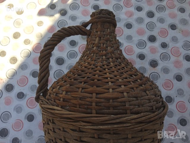 Стара дамаджана 10 литра зелено стъкло, снимка 3 - Други - 39734025