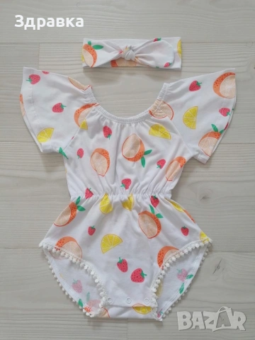 Боди + лента за глава , снимка 6 - Бодита за бебе - 53687916