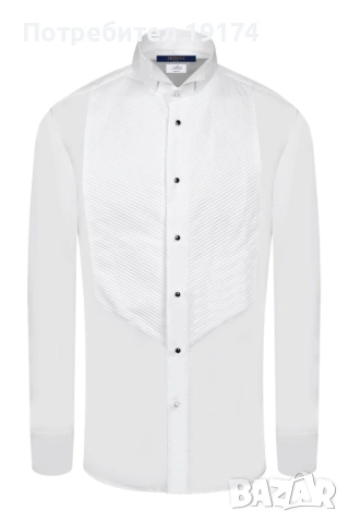 Мъжка риза за смокинг с черни копчета MONNI Milano Лукс