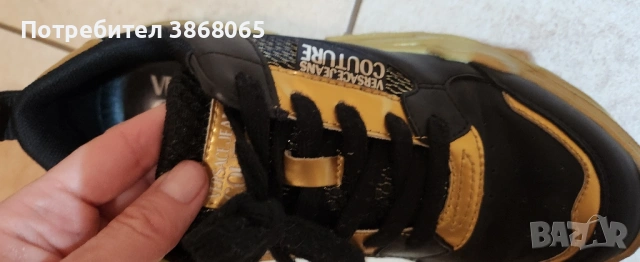 Сникърси Versace черно и златно, снимка 7 - Маратонки - 53033461