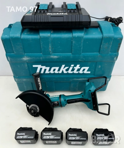 Makita DGA900 - Безчетков голям ъглошлайф 230мм 4x5.0Ah като нов!