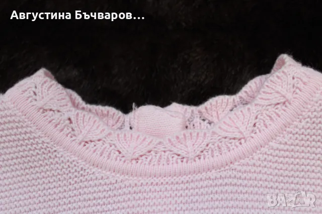 Официална рокля в розово Next (9-12м.), снимка 3 - Бебешки рокли - 50132693