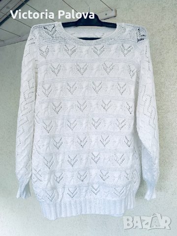 Много красива блуза или летен пуловер 100% памук, снимка 9 - Блузи с дълъг ръкав и пуловери - 40452701