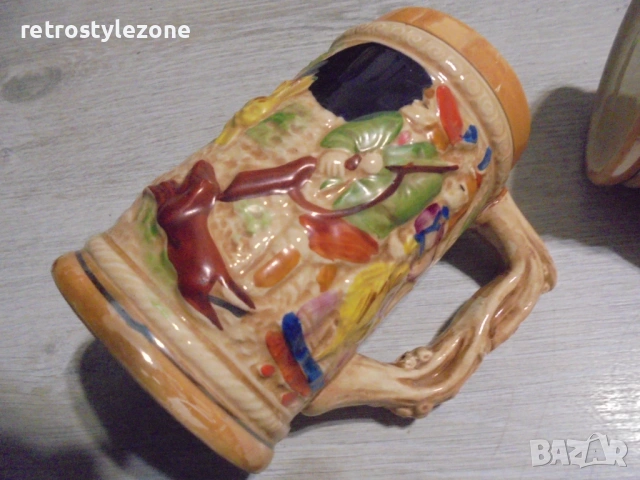 № 8500  лот от 4 стари релефни халби, снимка 4 - Други ценни предмети - 53501853