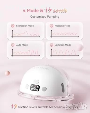 Нова единична Компактна електрическа помпа за кърма с 4 режима, безшумна, снимка 2 - Помпи за кърма - 47659843