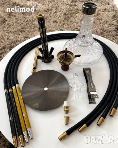 THE HOOKAH Black Mamba Anthrazit Gunmetal & Gold  внос от Германия, снимка 3 - Наргилета - 41321387