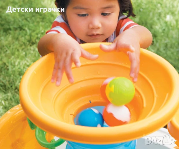 Детска маса за игра с вода, Little Tikes, със спираловидни улеи и топки, снимка 7 - Други - 50991290