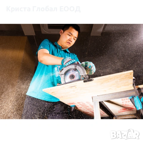 Акумулаторен безчетков ръчен циркуляр TOTAL Industrial (20V, 165мм) – Solo, снимка 3 - Триони и циркуляри - 53753061