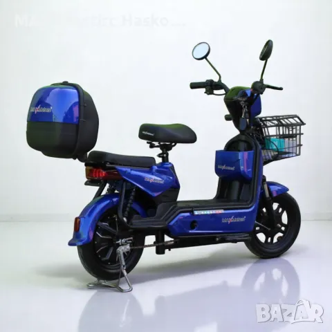 Електрически скутер с педали MaxMotors EBZ 14 500W/48V/12Ah - BLUE, снимка 3 - Мотоциклети и мототехника - 50015647