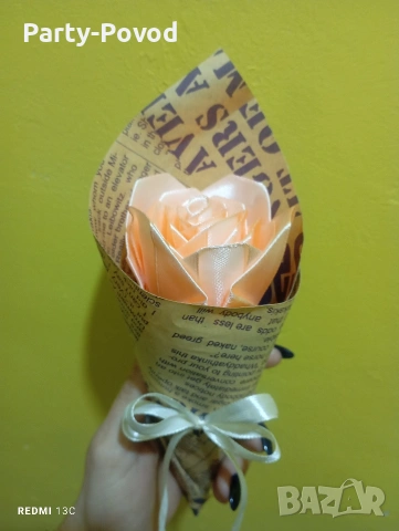 Сатенени букети , снимка 9 - Изкуствени цветя - 53079605