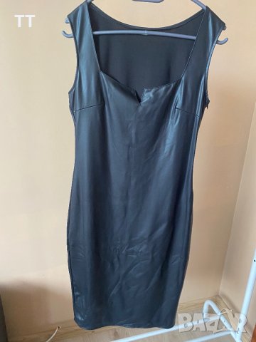 Дамска рокля имитация на кожа , снимка 1