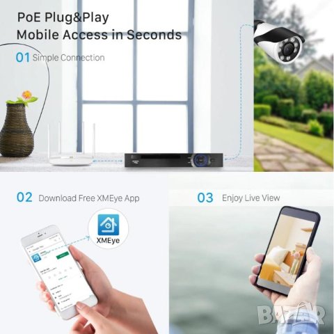 4K 3840*2160 SUPER ULTRA HD ONVIF P2P 8/25/32 Канален H.265 NVR за до 6 Mегапикселови IP Камери, снимка 9 - IP камери - 41479926