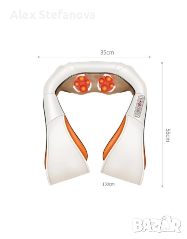 Шиацу 4D масажор за врат, гръб, плешки и рамене с функция затопляне , снимка 8 - Масажори - 52845453