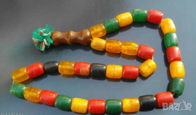 Шарена османска броеница, молитвена броеница с 33 мъниста  турска броеница