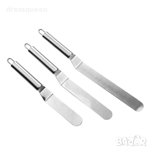 4660 Сладкарски Шпатули в 4 Размера: За професионално заглаждане на мармалад, шоколад и глазури, снимка 6 - Прибори за хранене, готвене и сервиране - 53822347