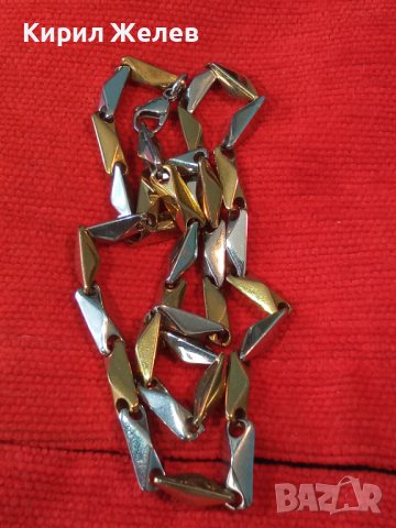 ВЕЛИКОЛЕПЕН ФЕШЪН АРТ ЛАНЕЦ - МЕДЕН с ЛЪСКАВА БЛЕСТЯЩА ЖЪЛТА и БЯЛА ПОЗЛАТА МАГНИТ НЕ го ЛОВИ 13773, снимка 16 - Колиета, медальони, синджири - 41483884