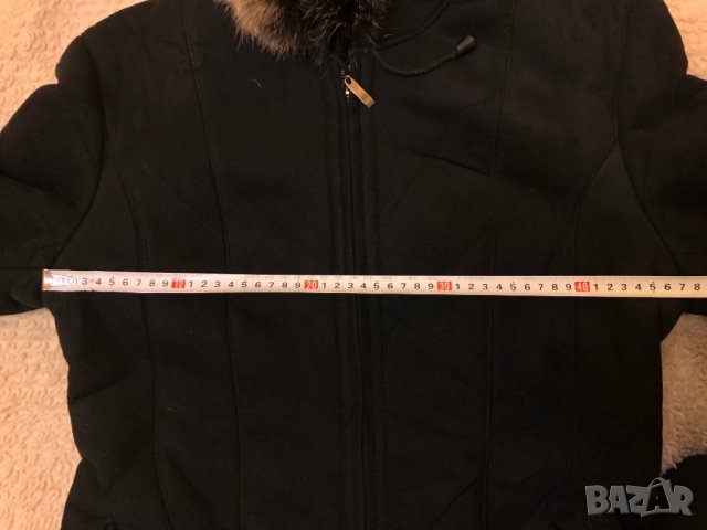 черно палто/кожухче с качулка, снимка 11 - Палта, манта - 42236449